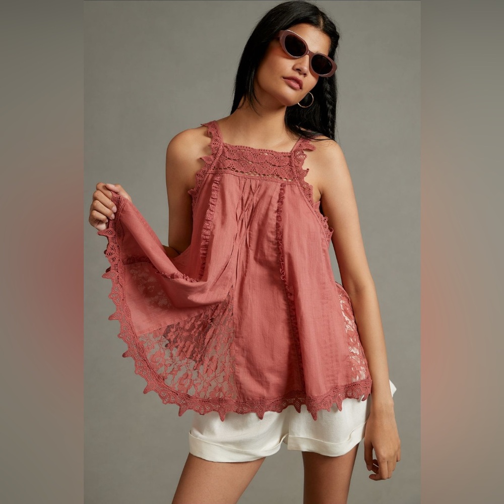 Anthropologie size small Lace Swing Tank